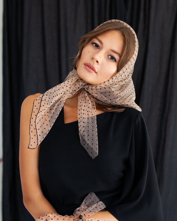 【Oheshio】 MIX DOT PATTERN SHEER SCARF 2色 MUSINSA公式 | OHESHIO MIX DOT PATTERN SHEER SCARF, BLUE