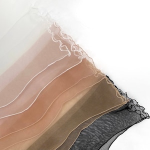 Chaussettes en tulle à volants, Chaussettes en tulle transparent, Chaussettes cloches, Chaussettes en dentelle clochettes pour femmes, Chaussettes de créateur blanches, Chaussettes noires poudrées image 8