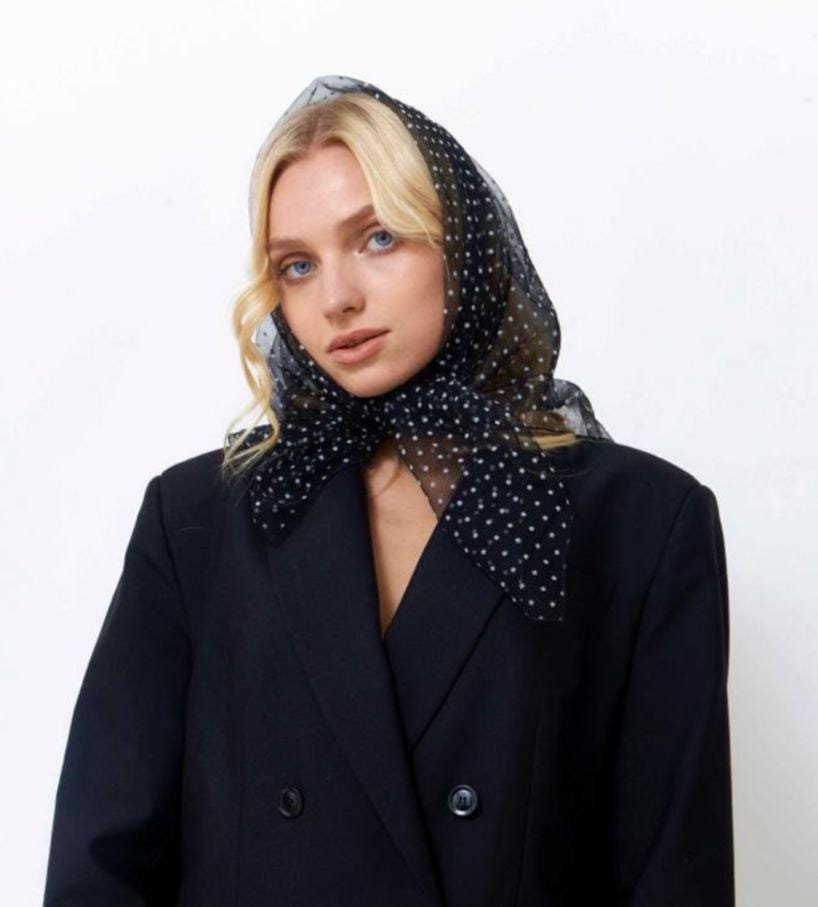 ● Angelnumber555 ● Lace tie top black (scarf set) ANGELNUMBER555 – SellerWork