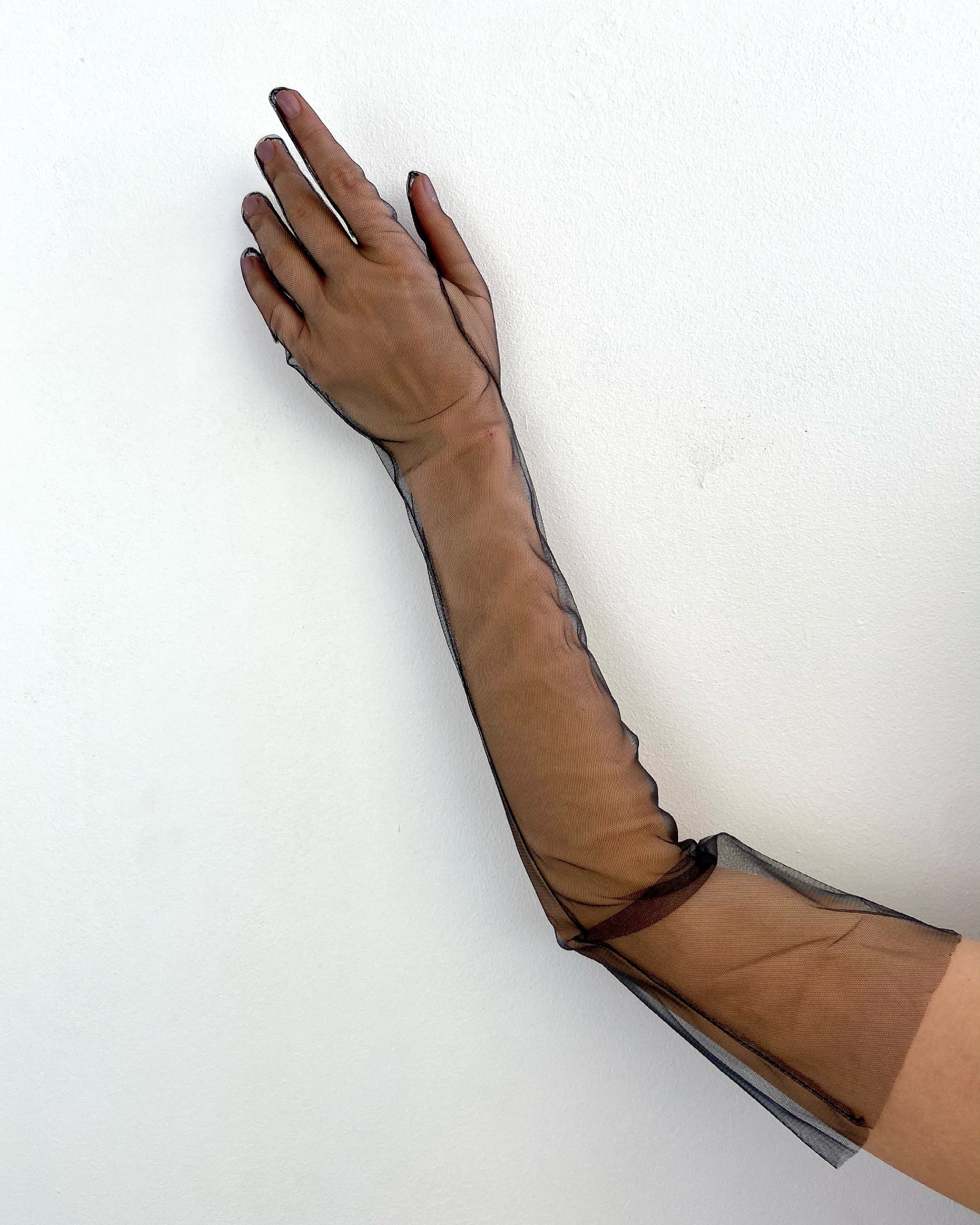 Guanti Senza Dita Donna Gants Longs Dentelle Noir Femme - Style Vintage 1920 - Pour Mariage, Soirée, Théâtre - Longueur 47cm Gant Noir Femme