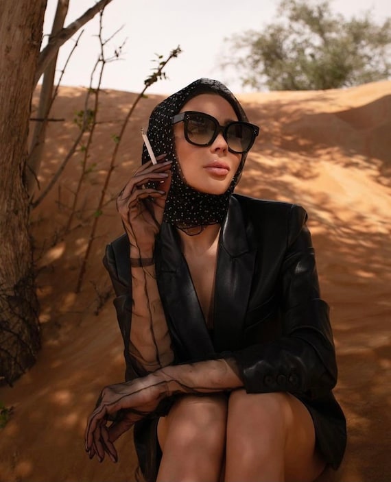 Guanti Eleganti Floreali Guanti Lunghi In Pizzo Nero | Guanti Da Opera Floreali Per Donne Guanti Tulle Nero - Foto 8