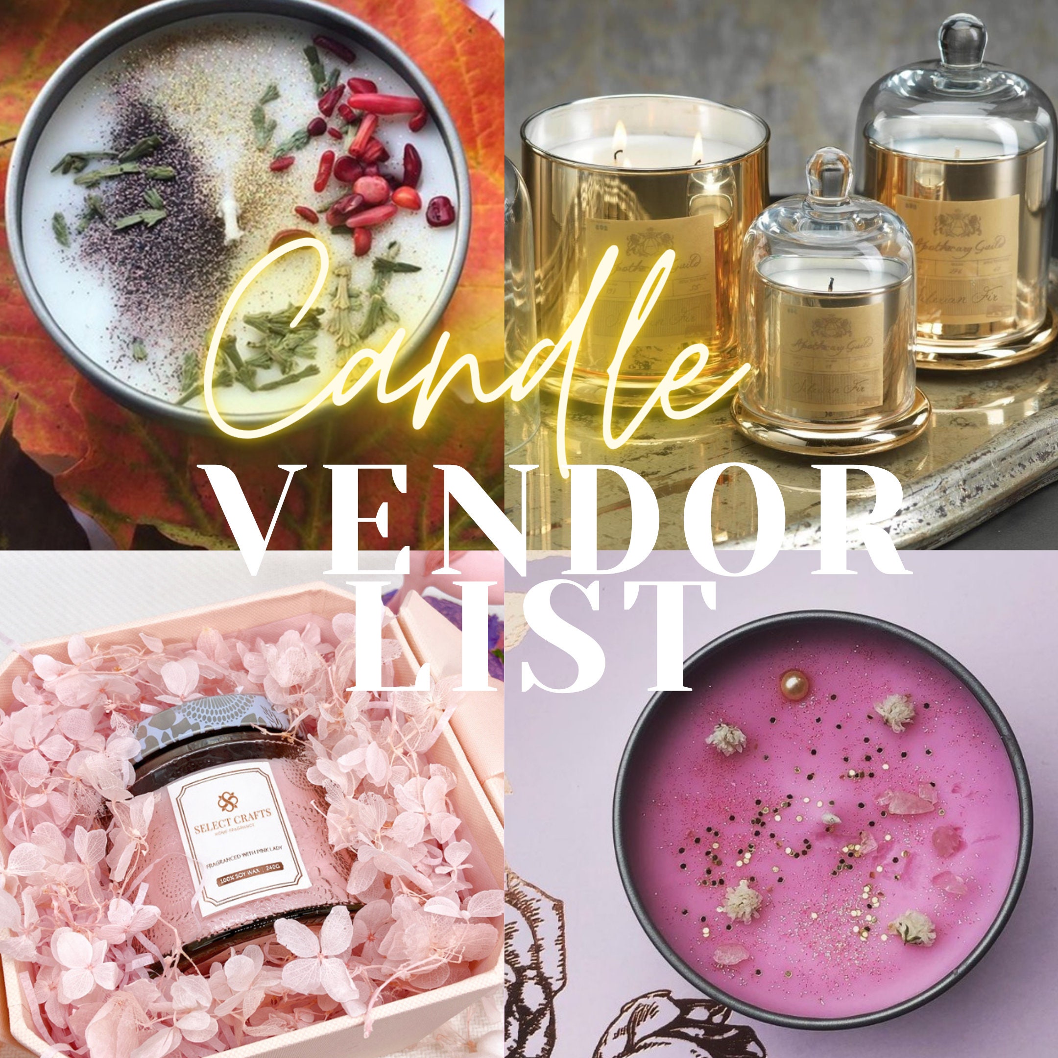 Candle Vendors list 10 REAL Vendors Wholesale Vendors Etsy