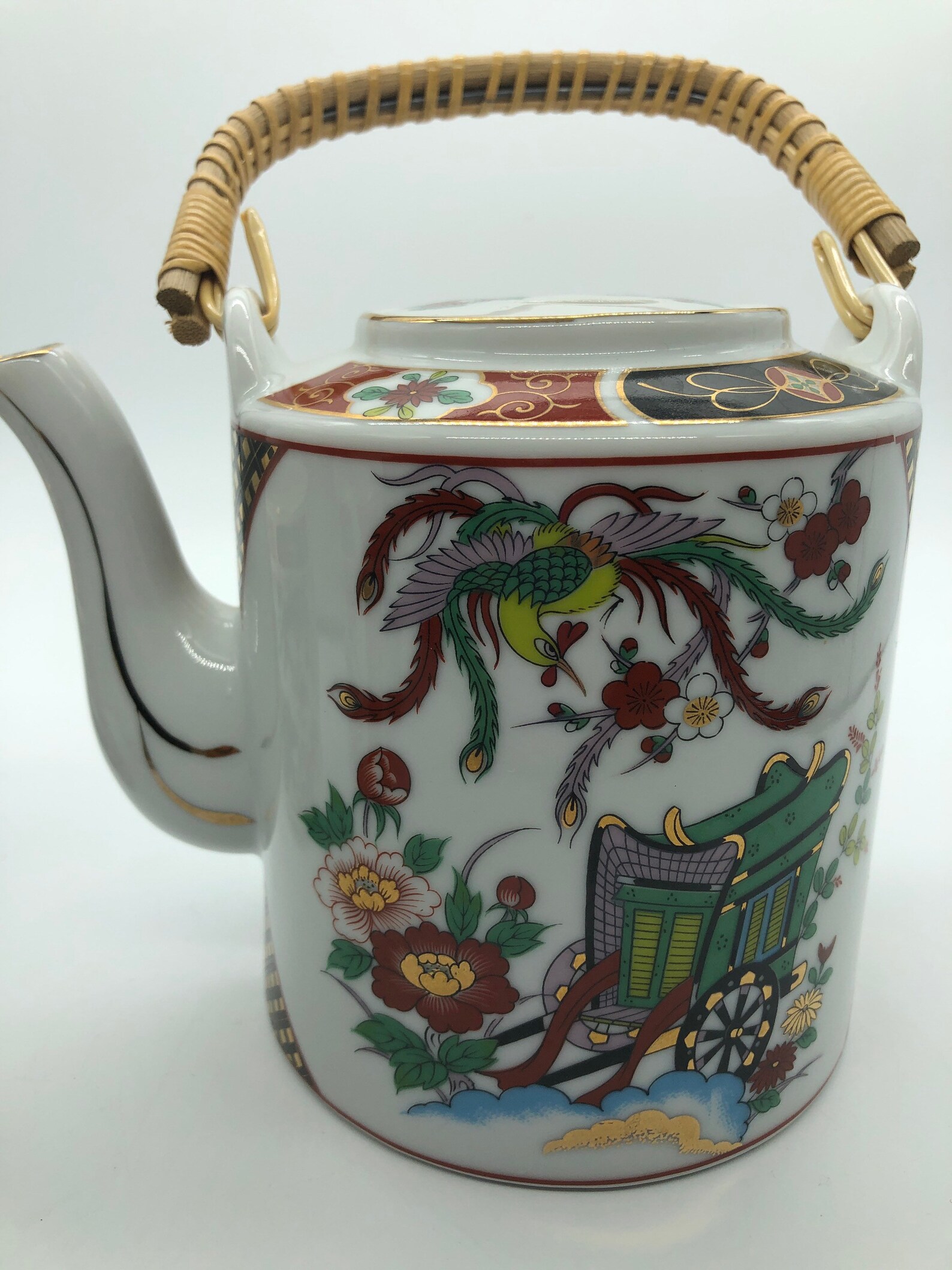 Japanese Teapot Wicker Handle Unique Mugs gold Gilt Multiple Etsy
