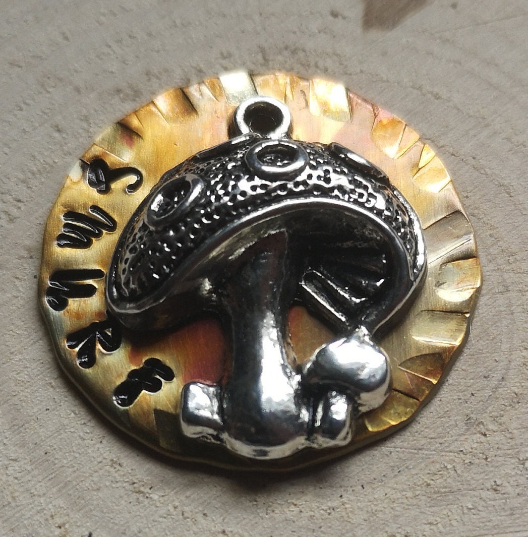 Pet ID Tag Mushroom Dog Tag Personalized Dog Tag Dog Etsy