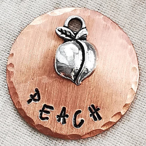 Peach Pet Tag Etsy