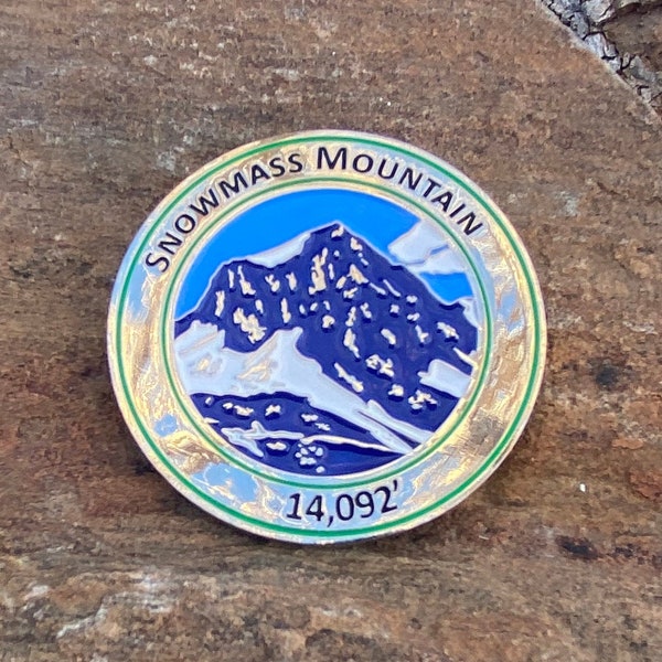 Snowmass Mountain Colorado 14er Mountain Summit Coin Gift