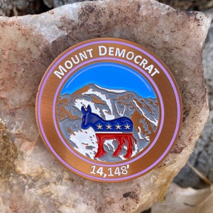 Mount Democrat Colorado 14er Mountain Summit Coin Gift