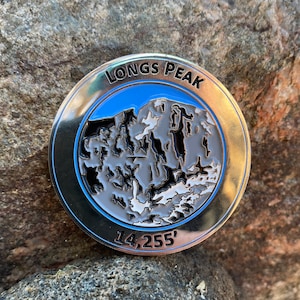 Longs Peak Colorado 14er Mountain Summit Coin Gift