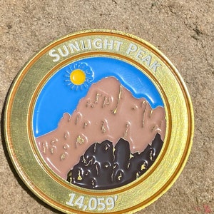 Sunlight Peak Colorado 14er Mountain Summit Coin Gift
