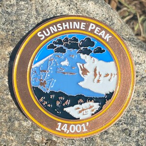 Sunshine Peak Colorado 14er Mountain Summit Coin Gift