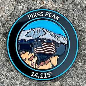 Pikes Peak Colorado 14er Mountain Summit Coin Gift