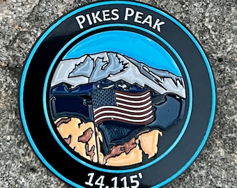 Pikes Peak Colorado 14er Mountain Summit Coin Gift