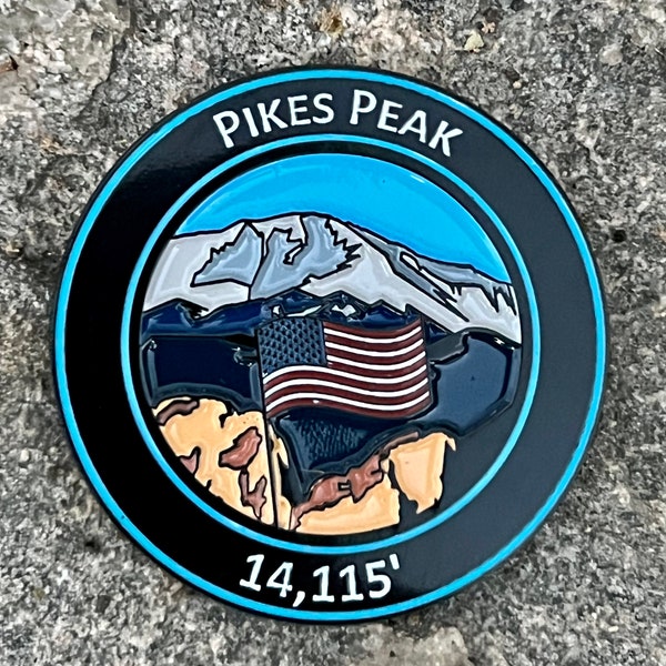 Pikes Peak Colorado 14er Mountain Summit Coin Gift