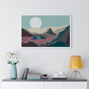 Blue Taal Mountain Philippines Filipino Landscape Downloadable Printable Art Digital Modern Wall Hanging Decor Indoor