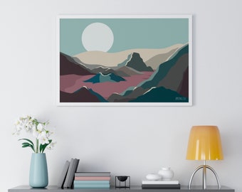 Blue Taal Mountain Philippines Filipino Landscape Downloadable Printable Art Digital Modern Wall Hanging Decor Indoor