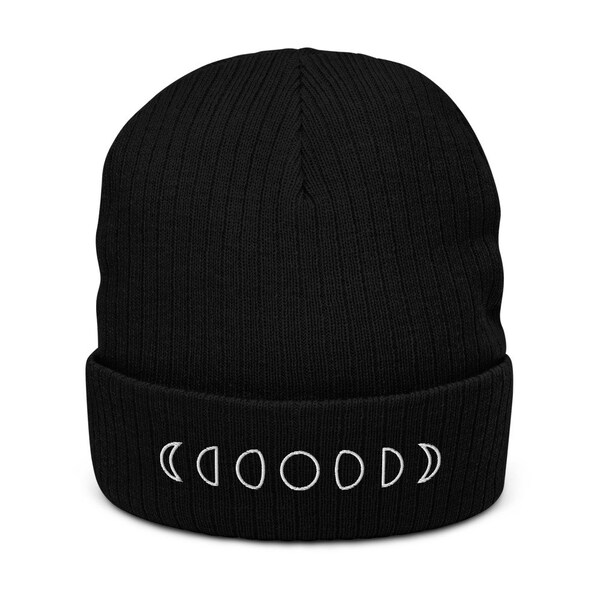 Moon Phases Eco-Friendly Cuffed Beanie