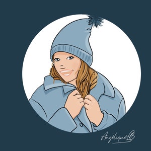 Illustration portrait, avatar, photo de profil NUMERIQUE