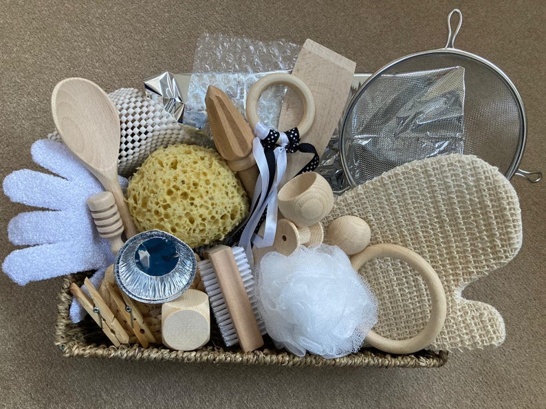 Medium Heuristic Treasure Basket Natural Montessori Etsy