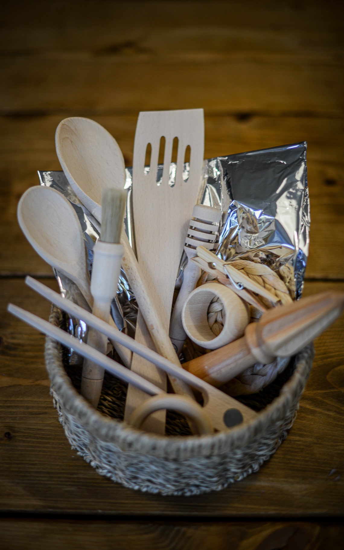 Medium Wooden Themed Heuristic Treasure Basket Natural Montessori Etsy UK