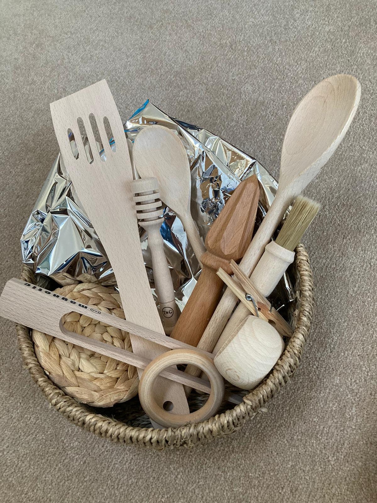 Medium Wooden Themed Heuristic Treasure Basket Natural Etsy