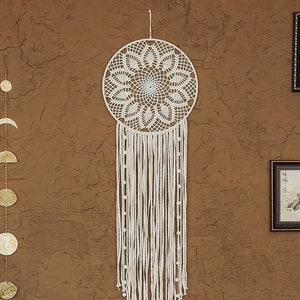 White Doily Dreamcatcher Wall Decor
