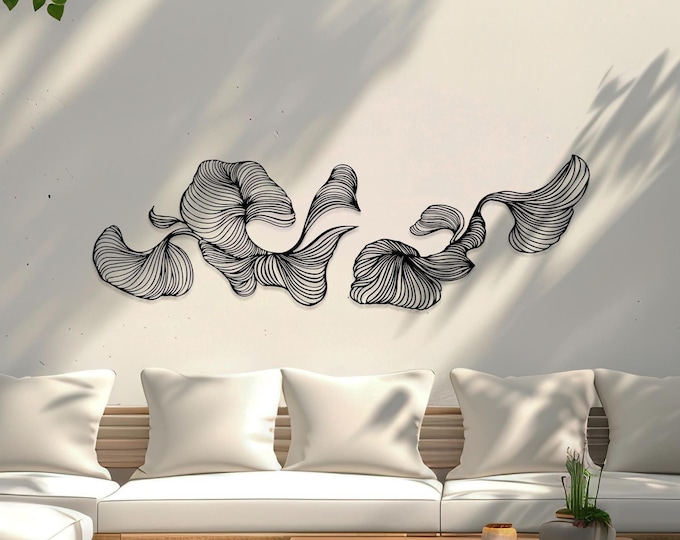 Flowers Wall Art - Metal Wall decor, Home decor, Metal wall art, Housewarming gift, Birthday Gift, Home Decor, Painting metal wall art