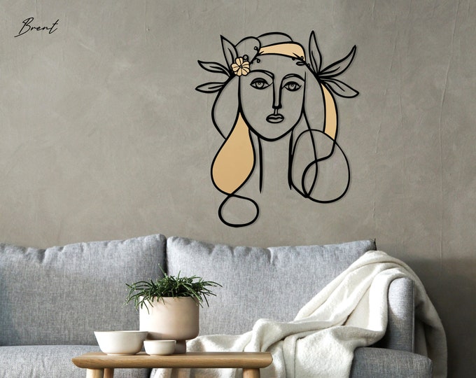 Picasso Woman Metal Wall art - Wall Decor for Living Room, Home decor, Living room wall art, Wall Hangings, Birthday gift, Housewarming Gift