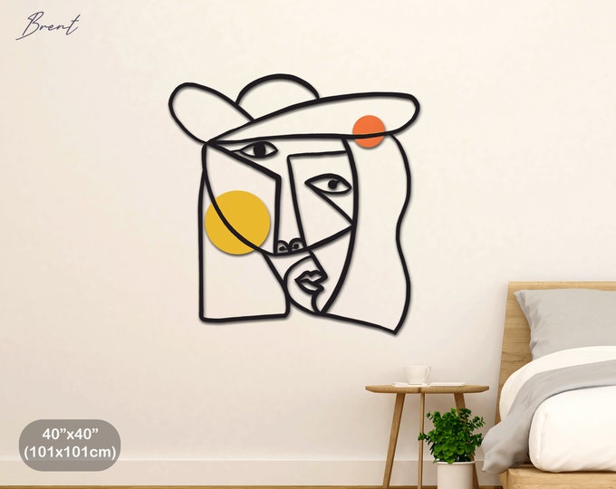 Picasso WOMAN WITH HAT - Metal Wall decor, Home decor, Metal wall art, Living Room Wall Art, Housewarming gift, Home Gift, Home Decor