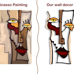Pablo Picasso Wall Art Decoración de pared de metal, Decoración del hogar, Arte de pared de metal, Regalo de bienvenida, Regalo de hogar, Regalo de cumpleaños, Decoración del hogar, Arte boho imagen 6