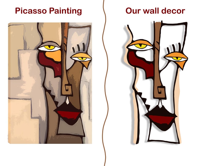 Pablo Picasso Wall Art Decoración de pared de metal, Decoración del hogar, Arte de pared de metal, Regalo de bienvenida, Regalo de hogar, Regalo de cumpleaños, Decoración del hogar, Arte boho imagen 6