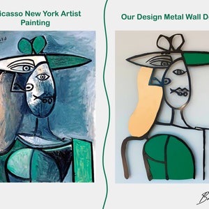 Picasso New York Artist Metal Wall art - Wall decor, Home decor, Living room wall art, Girlfriend gift, Birthday gift, Housewarming Gift