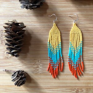 Playa Beaded Fringe Earrings