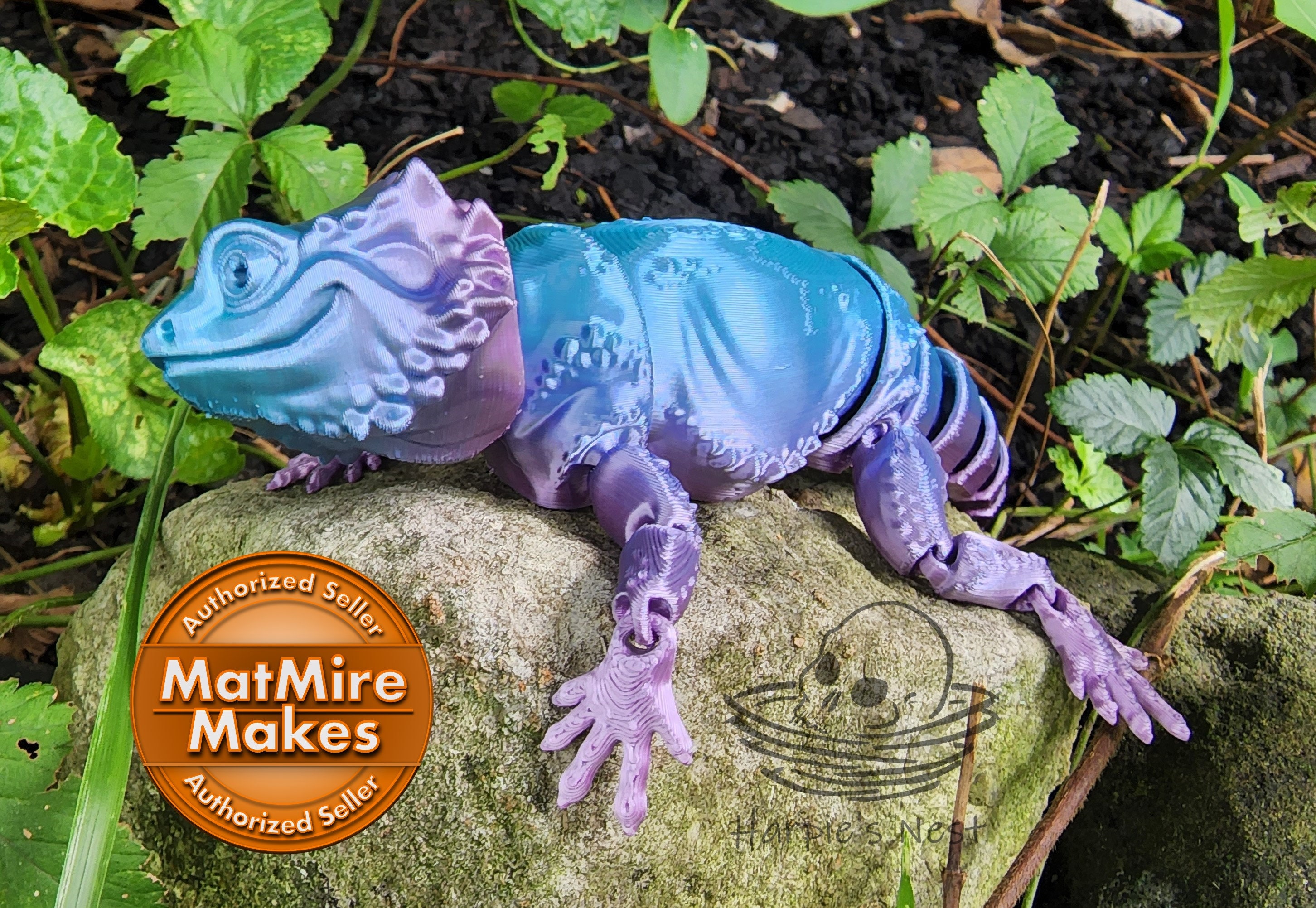 Articulated Bearded Dragon 3d Fidget Toy Etsy