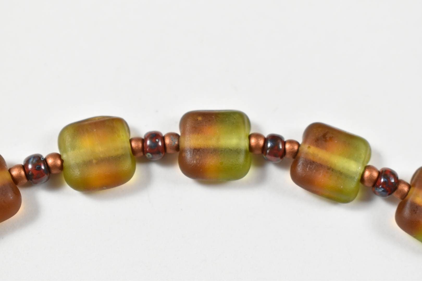 Copper and Olive Green Gradient Bracelet Etsy