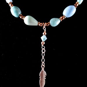 Turquoise Feather Necklace