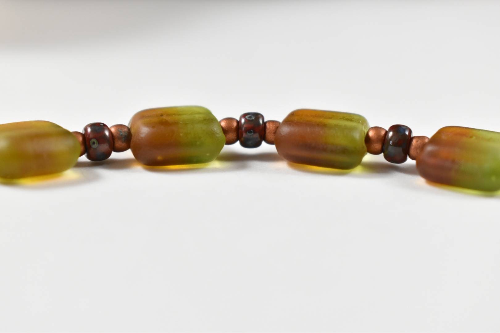 Copper and Olive Green Gradient Bracelet Etsy