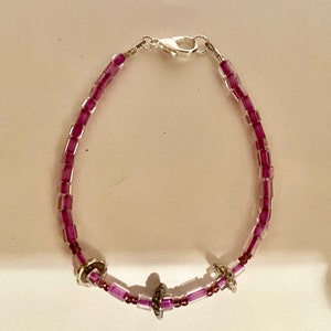 Lilac Bracelet W/Czech Beads