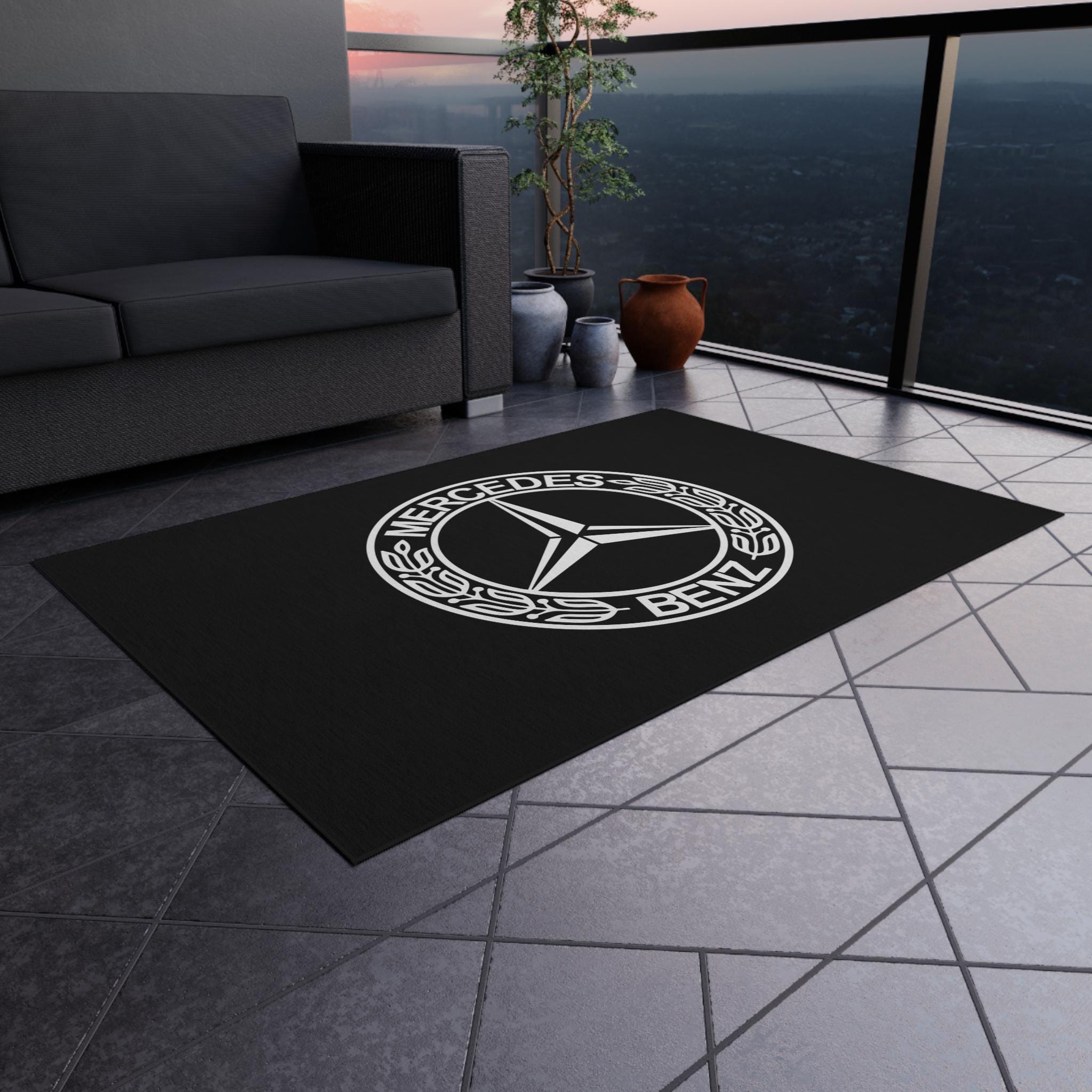 Mercedes Benz Rug Luxury Car Logo Floor Mat Automotive Home Decor ...