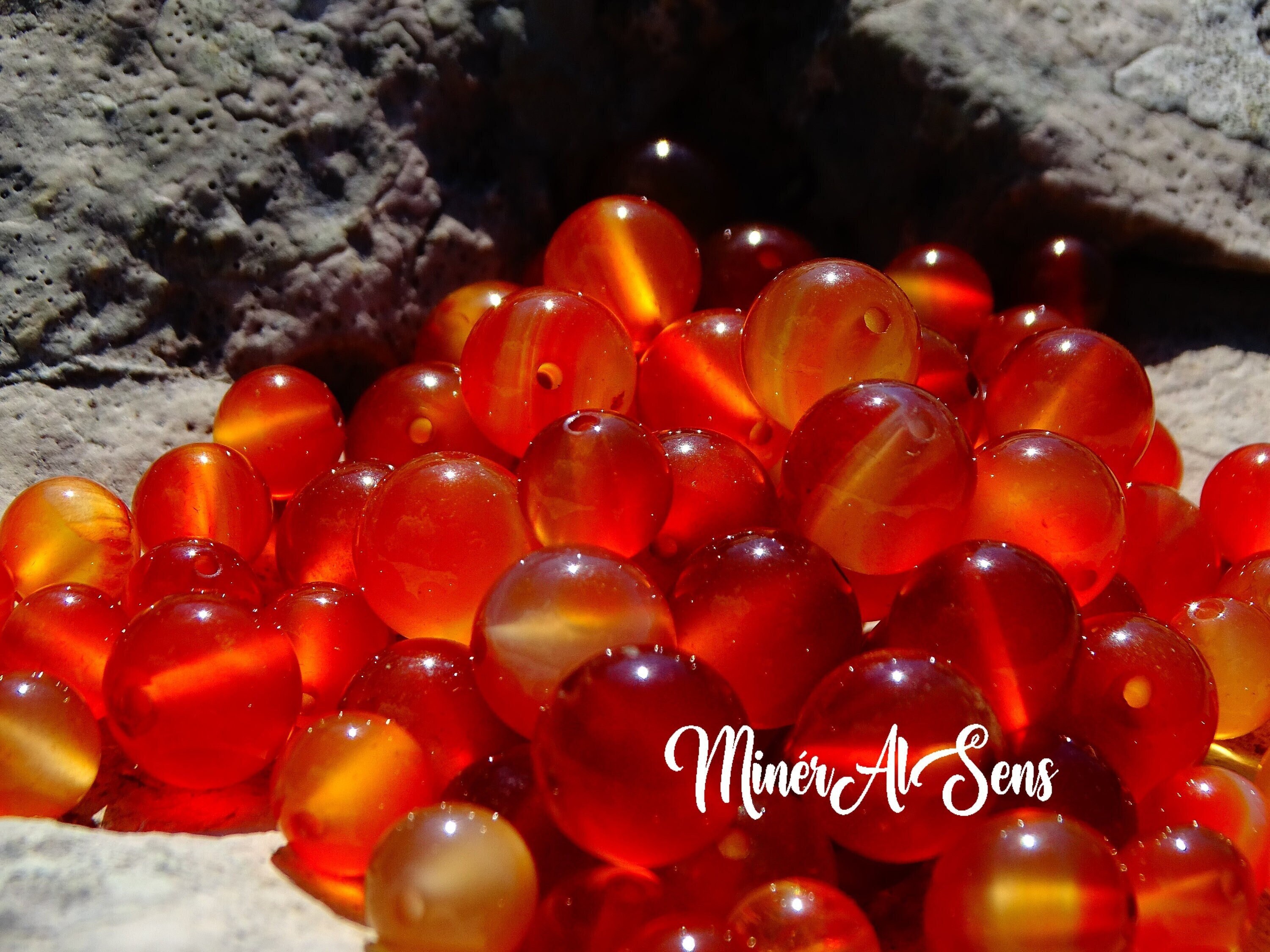 “AA” CARNALINE BEADS