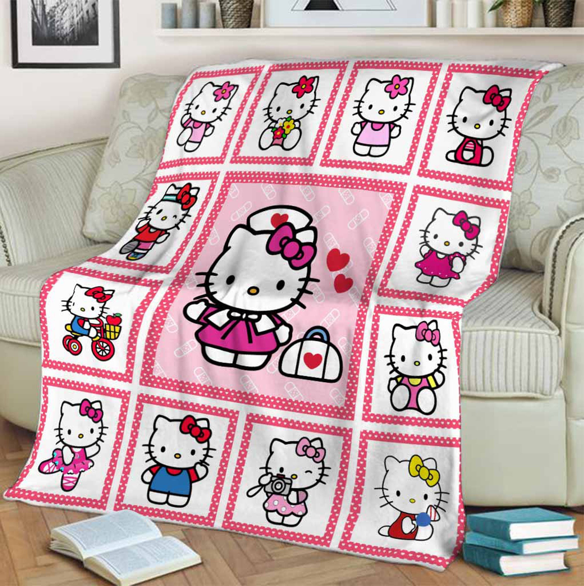 Hello Kitty All Season Blanket For Fans Fleece Etsy