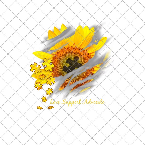 Sunflower Scratch Autism Png Downloadpng Printable Digital Etsy