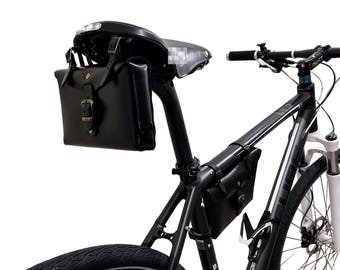 Handmade Brown Leather Bicycle Bag: Urban Bike Accessories