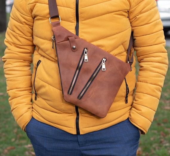 Crossbody Bags Leather for Men Crossbody Purse Leather Etsy