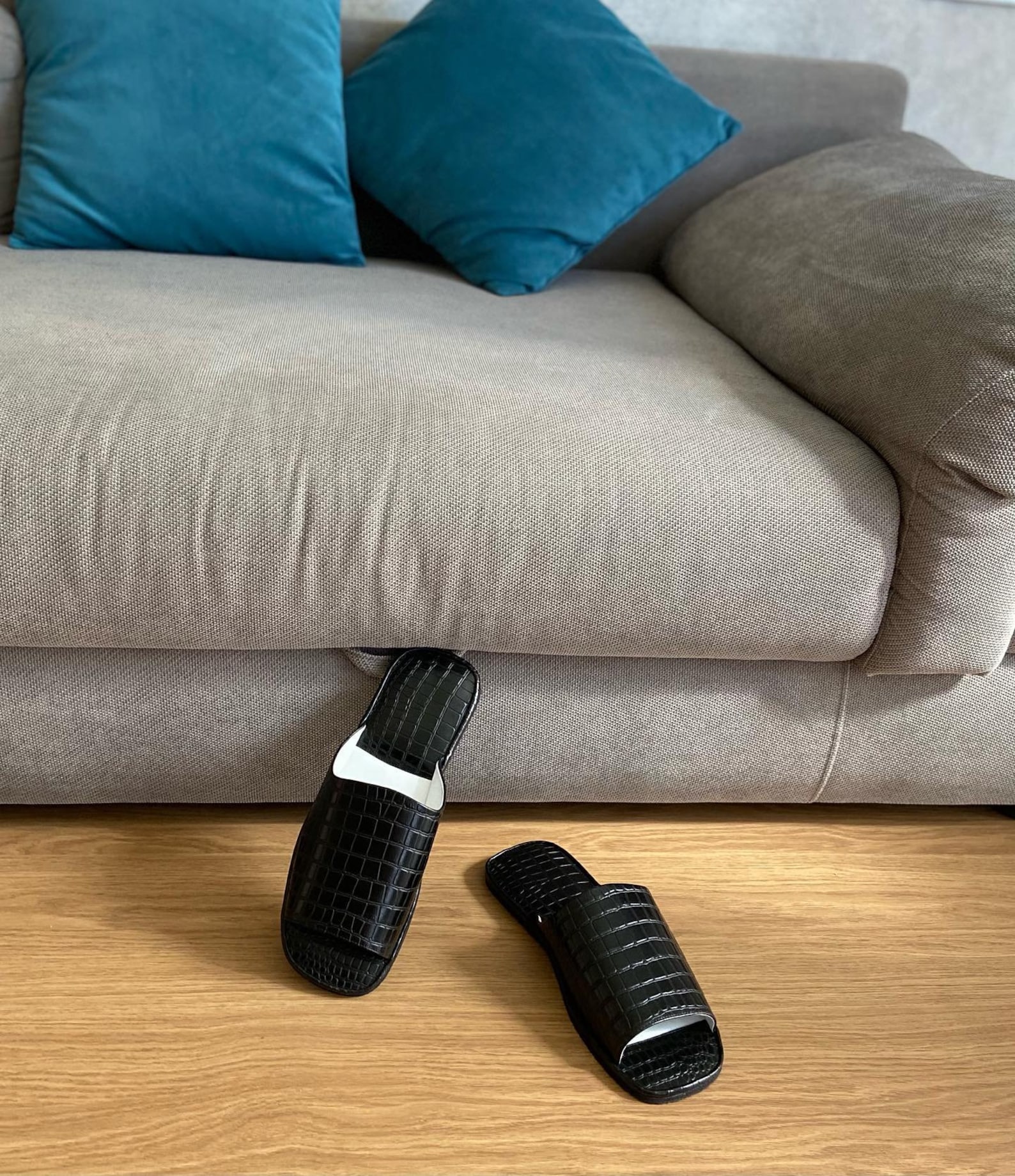 mens open back slippers