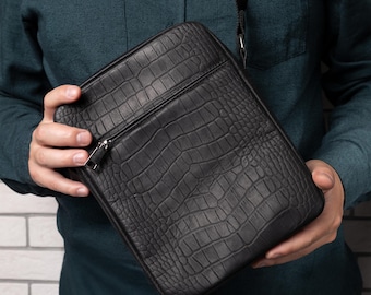 Leather Messenger Bag for Men Crossbody Bags