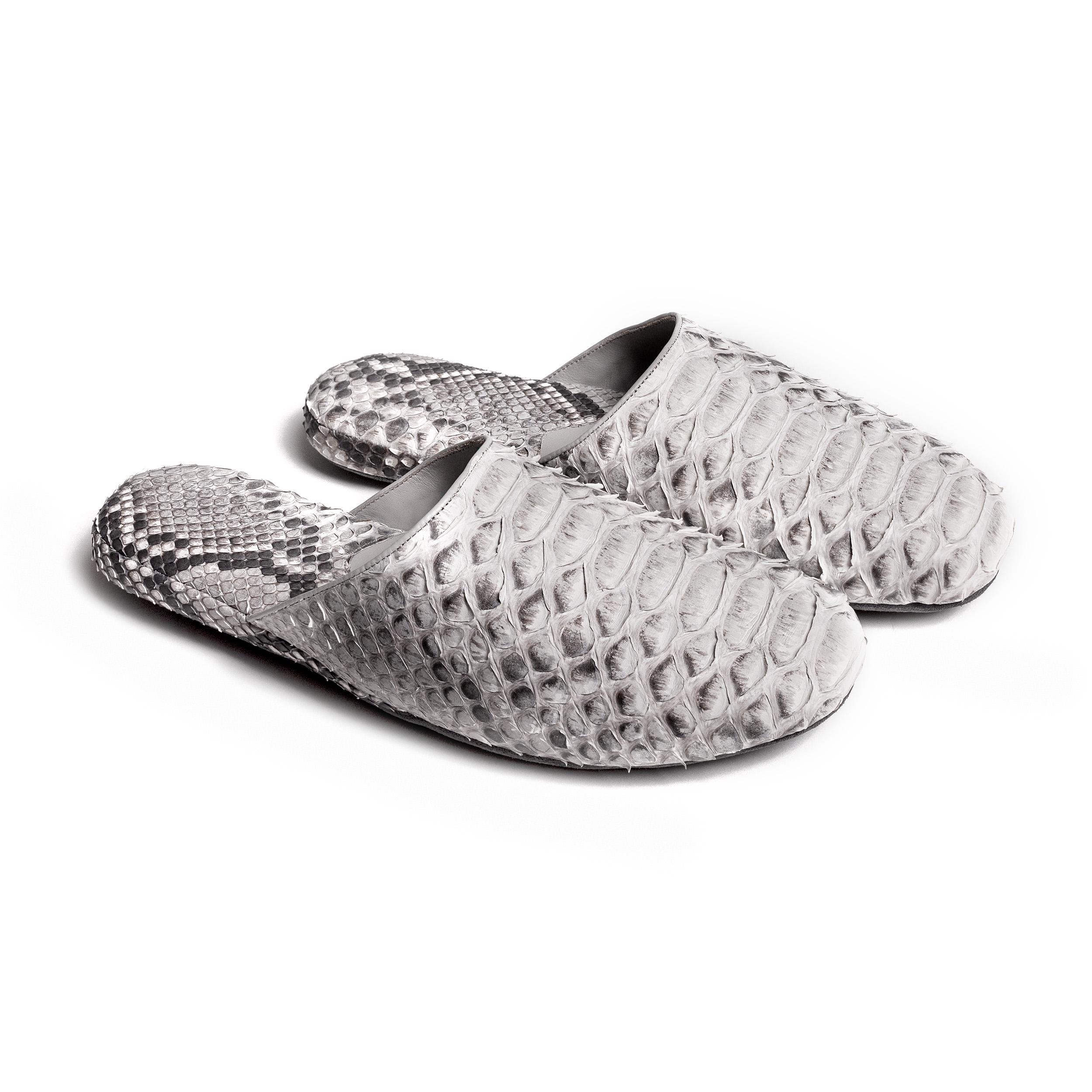 Python Skin Slippers Genuine Python Skin Slippers - Men's Leather House Shoes - Etsy