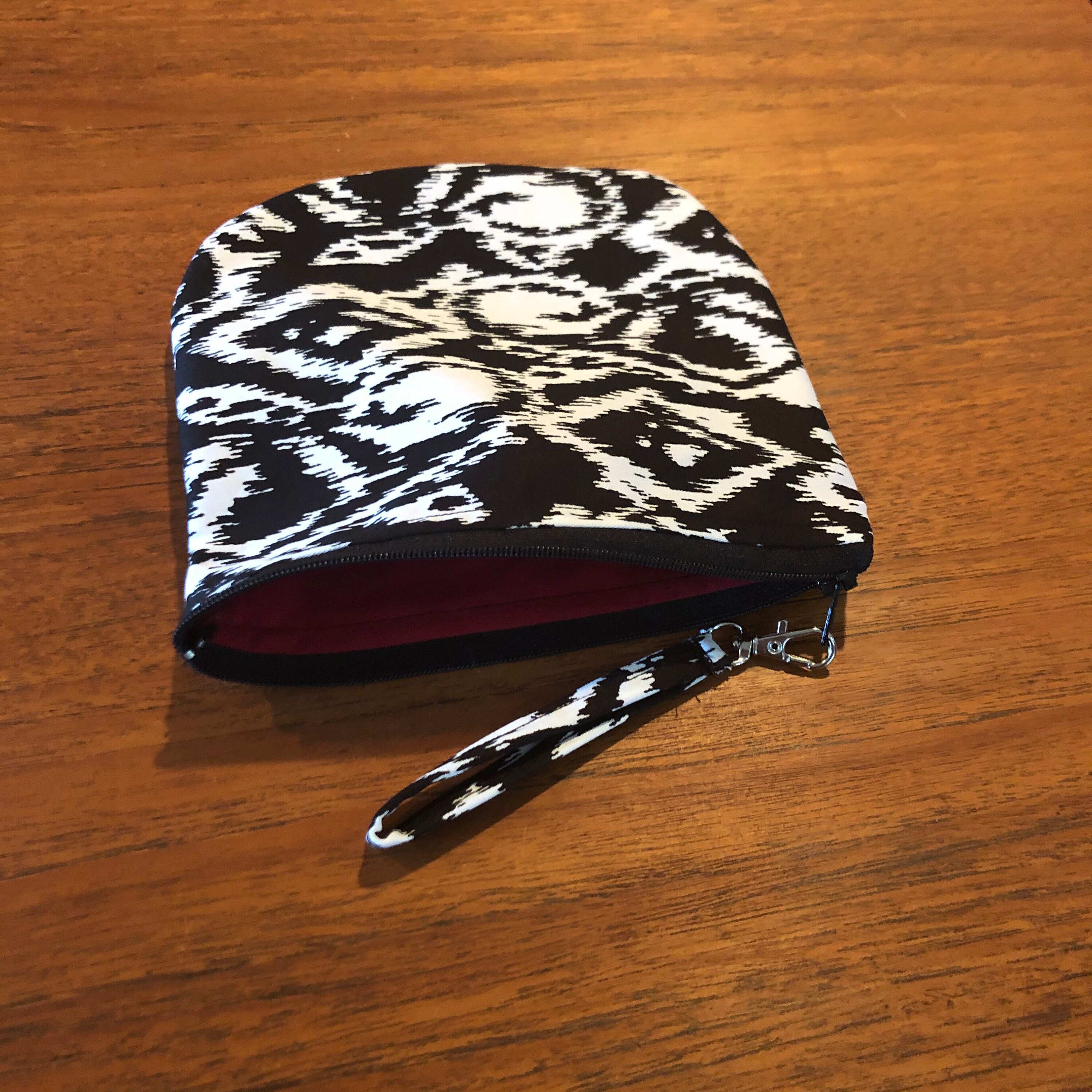 Black and White Cosmetic Bag 6.5 X 6.5 Inches Etsy