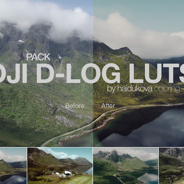Cinematic DJI Drone D-Log 12 LUTS PACK for Videos | Davinci Resolve | Adobe Premiere Pro | Final Cut Pro