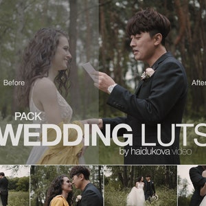 5 cinematic WEDDING LUTs for Videos | Davinci Resolve | Adobe Premiere Pro | Final Cut Pro