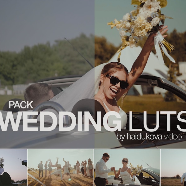 Filmreife HOCHZEIT LUTS PACK für Videos | Davinci Entschlossenheit | Adobe Premiere | Final Cut Pro